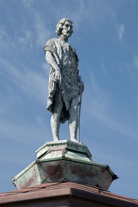 Outdoor Statue of St. John the Baptist - Saint Clement Catholic Parish