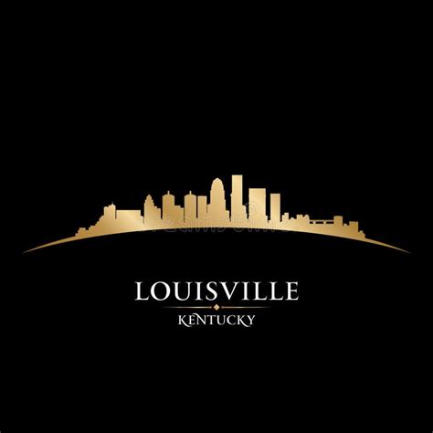 Louisville Kentucky City Skyline Silhouette Black Background Stock ...