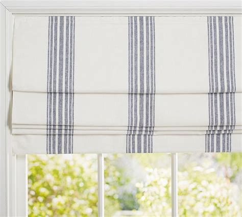 Riviera Stripe Cordless Roman Shade | Cordless roman shades, Kitchen ...