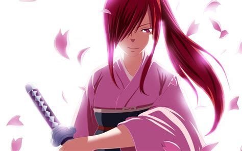 wallpaper erza scarlet, fairy tail, smile HD : Widescreen : High Definition : Fullscreen