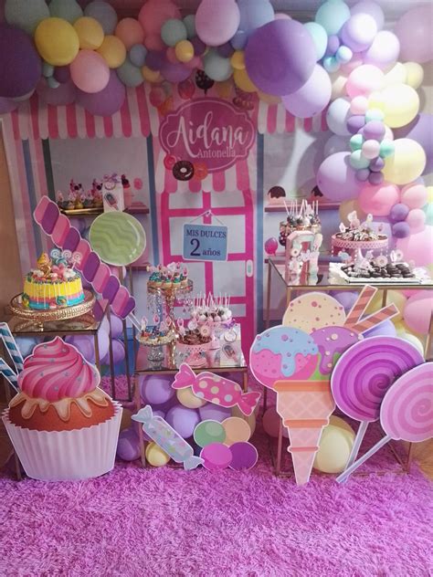 Cumpleaños motivo de dulces helados y donas | Fiestas de cumpleaños de donas, Fiesta de ...