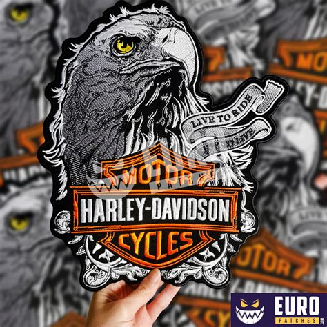 Harley-Davidson Live to Ride large back patch for jacket, vest, sew patch, custom patch ...