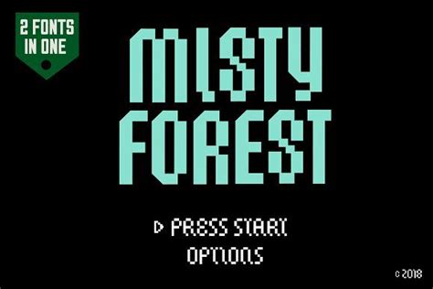 20 Unique Pixel Fonts to Bring the 80s Back | Pixel font, Misty forest ...