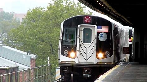 179th Street bound R160A F train at Kings Highway - YouTube