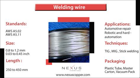 Welding wire and brazing rod in Aluminum/SS/CU material supplier