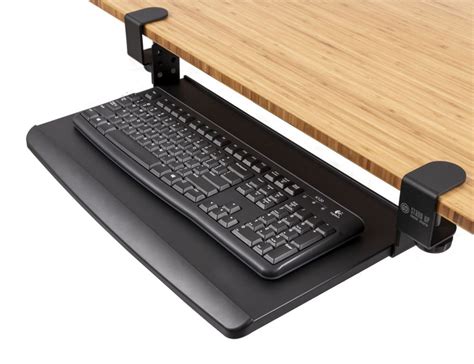 Clamp-On Pull Out Keyboard Tray in 2021 | Keyboard tray, Stand up desk ...