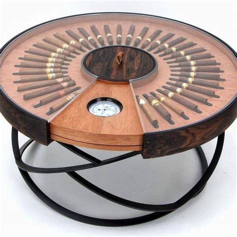 What a cool custom table idea for the man cave, a cigar table humidor ...