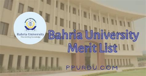 Bahria University Karachi Result Merit List 2022