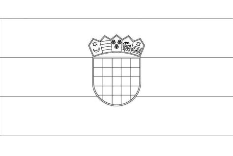 Drawing of Croatia Flag coloring page - Download, Print or Color Online for Free