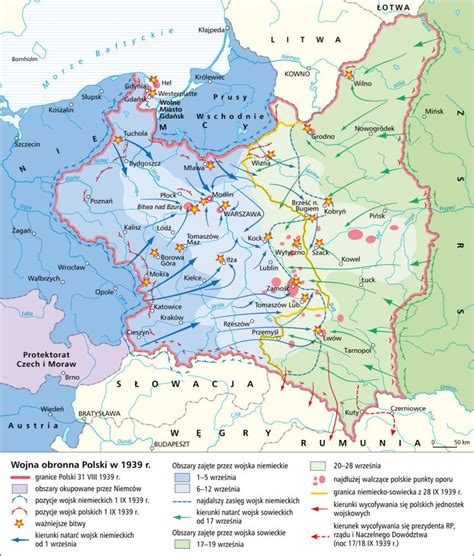 Wojna obronna Polski w 1939r Poland Map, Germany Poland, Poland History, Unique Maps, Ancient ...