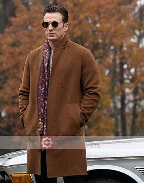 Chris Evans Brown Coat Knives Out | Ransom Drysdale Jacket