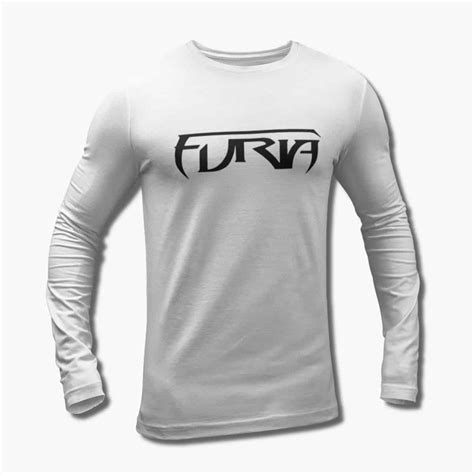 Furia Band Long Sleeve T-Shirt, Furia Logo White Longsleeve Tee Shirt, Melodic Death Metal ...