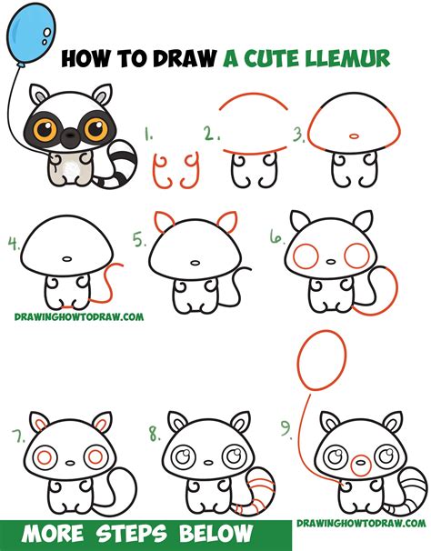 How To Draw Cute Kawaii Animals Step By Step - In this step by step ...