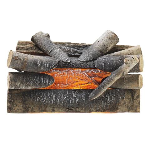 Pleasant Hearth 20 in. Electric Crackling Fireplace Logs-L-20W - The Home Depot