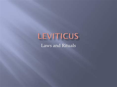 PPT - Leviticus PowerPoint Presentation, free download - ID:1767970