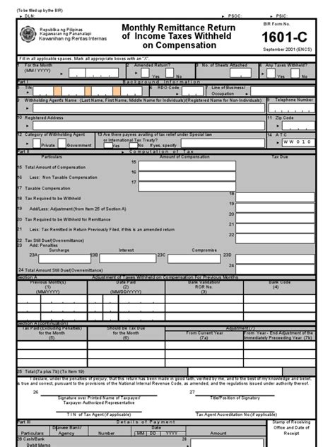 1601-C | Withholding Tax | Taxes | Prueba gratuita de 30 días | Scribd