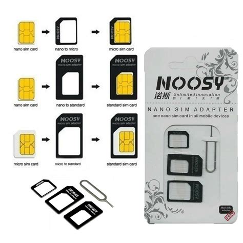 4 In 1 Noosy Micro SIM Adapter w/ nano Adapter and Eject Pin For HTC Samsung LG Motorola Sony ...