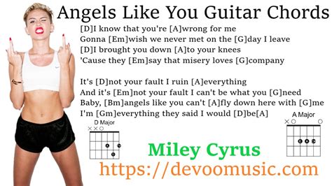 Angels Like You Easy Guitar Chords By Miley Cyrus 00 - GUITAR KNOWLEDGE