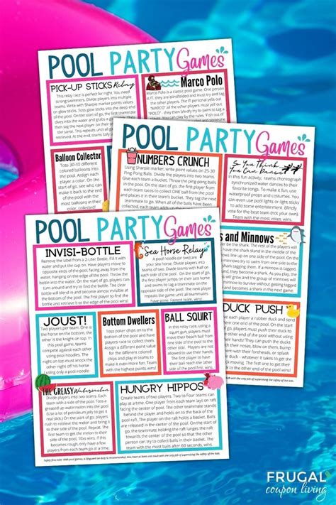 Pool Party Games | Pool party games, Pool party, Pool birthday party