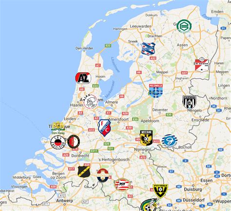 2018 Eredivisie Map | Equipo de fútbol, Póster de fútbol, Resultados futbol