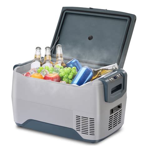 Car Fridge Portable Freezer Cooler with 12/24V DC, Travel Refrigerator ...