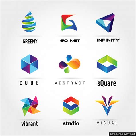 Abstract colorful business logo collection 3681085