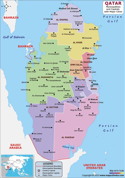 Qatar Map | HD Political Map of Qatar