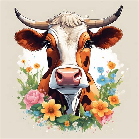 Premium AI Image | Farmer Cow Clipart