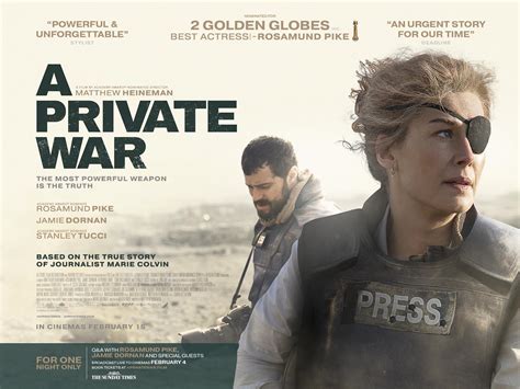 A PRIVATE WAR - New UK Poster & Trailer Released | Filmoria