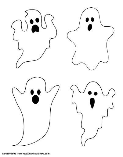 Silueta de fantasma con huellas de dedos para Halloween | Plantillas de halloween, Decoraciones ...