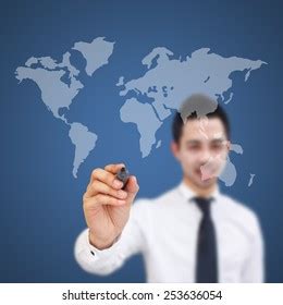 Businessman World Map Stock Photo 253636054 | Shutterstock