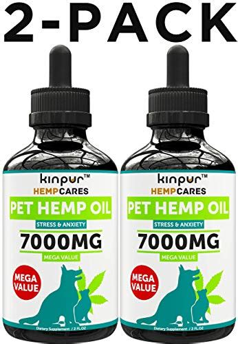 Kinpur (2 PACK | 7000MG) Hemp Oil for Dogs & Cats - Anxiety Relief for ...