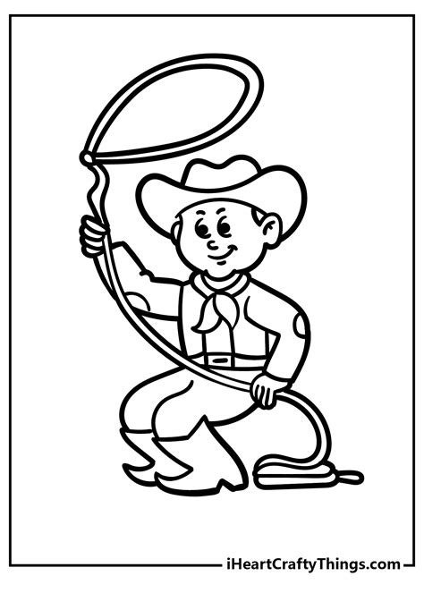 Free Cowboy Coloring Pages