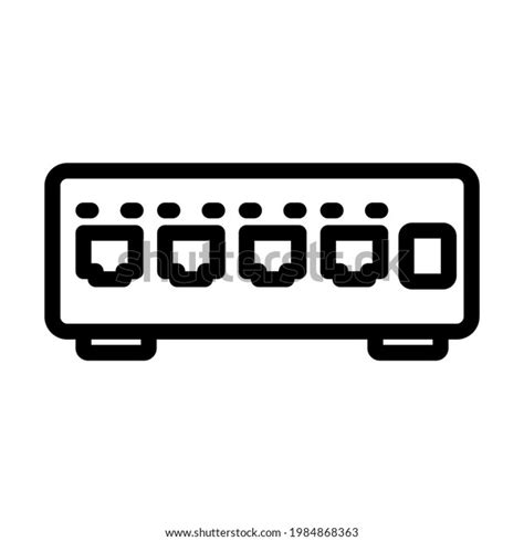 Ethernet Switch Icon Editable Bold Outline Stock Vector (Royalty Free ...