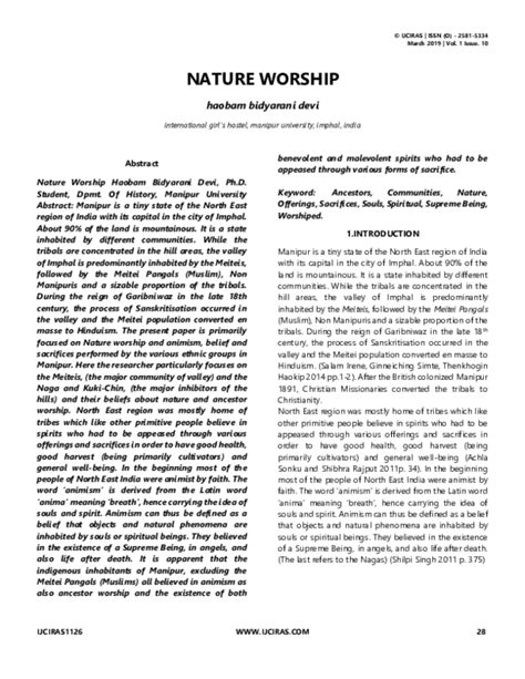 (PDF) NATURE WORSHIP | IJCIRAS Research Publication - Academia.edu