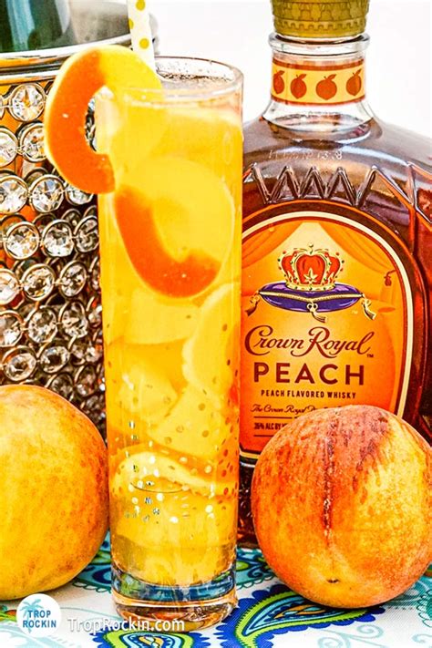 3 Ingredient Peach Crown Royal Mixed Drink - YUM! | Trop Rockin