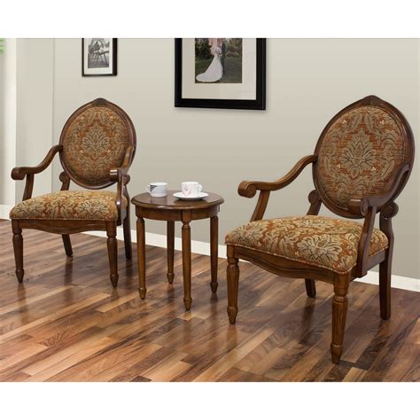Best Master Furniture's Miranda 3-Piece Traditional Living Room Accent Chair and Table Set ...