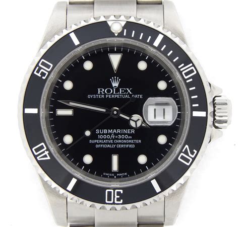 Mens Rolex Stainless Steel Submariner Black 16610 (SKU K386772NNBCMT)