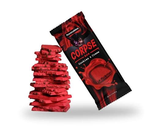 Amazon.com : Feastables Corpse Bar Blood Red White Chocolate Cookies ...