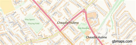 Cheadle Hulme Vector Street Map