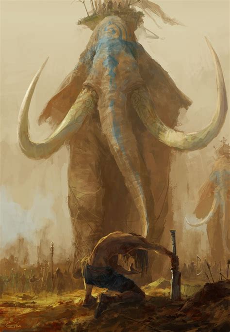 battle mammoth | Elephant art, Fantasy art, Fantasy creatures