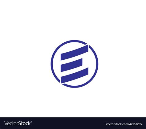 Creative professional e letter logo design Vector Image