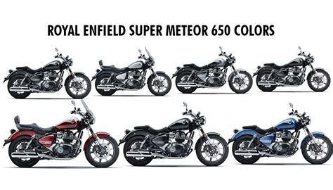 2023 Royal Enfield Super Meteor 650 Colors - Black, Blue, Green - GaadiKey