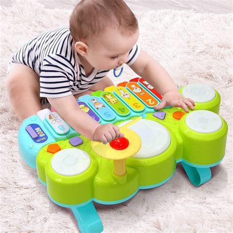 Baby Wooden Multifunctional Music Knocking Table Xylophone Noise Maker Children Early ...