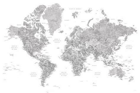 Detailed world map with cities, Jimmy For sale as Framed Prints, Photos, Wall Art and Photo Gifts