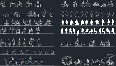 People Sitting CAD Blocks | Free CAD Block And AutoCAD Drawing