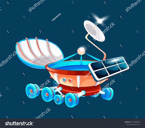 Illustration Cartoon Space Rover Moonwalker Universe Stock Vector ...