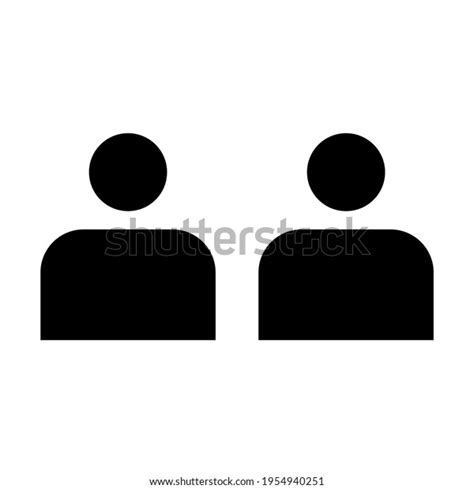 Two People Icon Vector Simple Style Stock Vector (Royalty Free) 1954940251 | Shutterstock