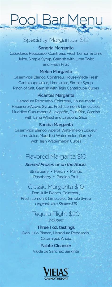 Pool Bar Drink Menu by Viejas Casino & Resort - Issuu