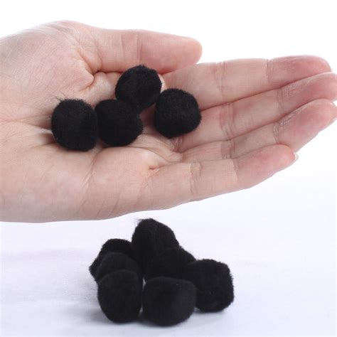 Black Craft Pom Poms - Pom Poms - Kids Crafts - Craft Supplies ...